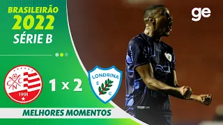 NÁUTICO 1 X 2 LONDRINA | MELHORES MOMENTOS | 20ª RODADA BRASILEIRÃO SÉRIE B 2022 | ge.globo