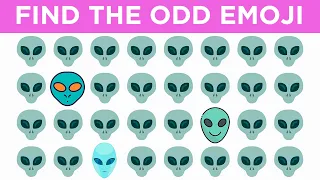 Find The Odd Emoji Out alien #84 - Easy level by Kani