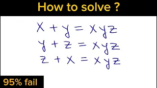 Olympiad Math Problem | Equation Solving I Use this trick | eMath