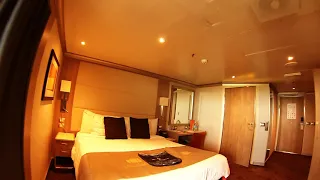 GoPro video, room tour of stateroom #8134 onboard Holland America Line - Koningsdam Cruise Ship.