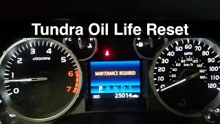 2014 Toyota Tundra How to Reset Oil Life Maintenance Required  Reminder 2014-2017 2015 2016 2020 19