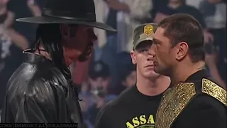 The Undertaker confronts John Cena, Batista, Shawn Michaels and Vince Mcmahon