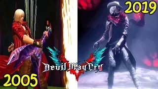 Devil May Cry 5 - Dante 2005 Rockstar Dance vs 2019 Moonwalker Dance - DMC3 vs DMC5