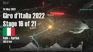 Giro d'Italia 2022 - Stage / Tappa 16 (Salò - Aprica) - Route / Parcours / Animation / Profile