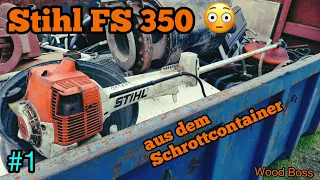 #1 Stihl FS 350 aus dem SchrottContainer 🙈😅😅 Motor zerlegen Freischneider