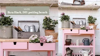 Vlog, Hacking an IKEA Forhoja cart and making a DIY garden potting bench