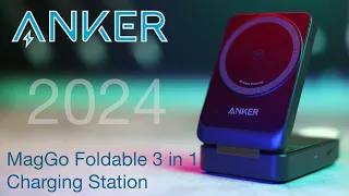 2024 Anker MagGo Wireless Charging Station Foldable 3 in 1