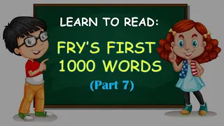 Fry's First 1000 Words Part 7