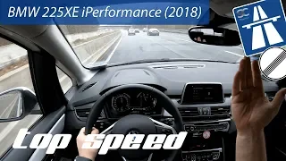 BMW 225 XE (2018) on German Autobahn - POV Top Speed Drive