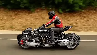 Lazareth LM847 - Drive Test 2018 - V8 ENGINE POWERED MOTORCYCLE - HD