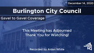 12/14/2020 - Burlington City Council