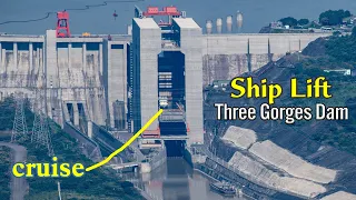 【4K】The largest ship lift in the world, the Three Gorges Dam ship lift on the Yangtze River.