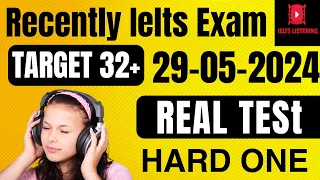 VERY HARD LISTENING TEST 2024 , MCQ IELTS LISTENING TEST || MAP , 29-05-2024