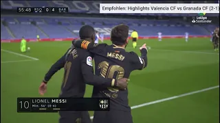 Busquets last “over the top” assist to messi