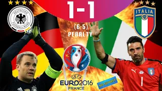 germany vs italy 1-1 |  Euro 2016 Germany win 6-5 on penalties