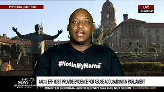 'Not In My Name' urges ANC, EFF MPs to provide tangible evidence over GBV allegations