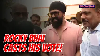 Actor Yash Casts His Vote In Bengaluru, Gets Offered Sweets From Fans, Video Goes VIRAL I WATCH