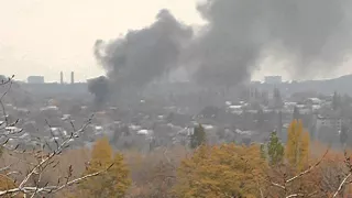 Донецк попадание по жилому сектору АТО.Donetsk hitting the residential sector ATO.