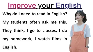 WHY YOU MUST READ ? || Improve Your English || Learn English Through Story Level 1 || Graded Reader