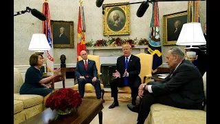 Trump "temper tantrum": President spars with Pelosi, Schumer in Oval Office border debate