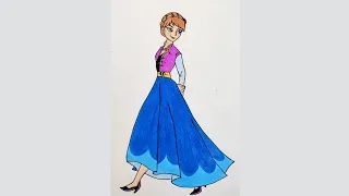 How to draw Anna #shorts  #artsyfam #trending #viral #anna #disney #elsa #frozen #anime