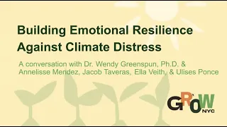 Building Emotional Resilience Against Climate Distress (Virtual Workshop)