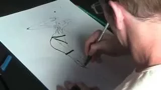 Bill Sienkiewicz drawing at FIQ