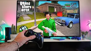 Testing GTA: San Andreas HD On The XBOX 360- POV GAMEPLAY TEST (4K HDR TV)