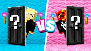 Minecraft MYSTERY Door Boy vs Girl Challenge!