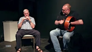 Rolf Wagels: bodhrán & Micheal O hAlmhain: whistle; jigs - Craiceann Bodhrán Festival 2023