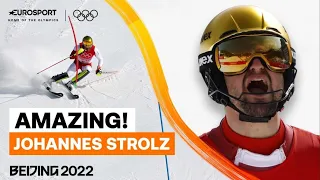 INCREDIBLE! Johannes Strolz Takes Gold 34 Years After His Father! | 2022 Winter Olympics