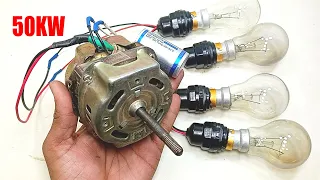 New Experiments idea Make 240v 50k Light Bulb AC Current First Electric Generator