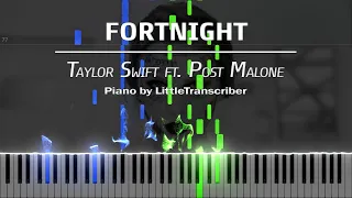 Taylor Swift ft Post Malone - Fortnight (Piano Cover) Tutorial by LittleTranscriber