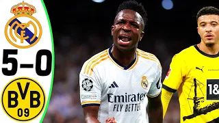 Real Madrid vs Borussia Dortmund 5-0 - All Goals and Highlights - 2024 🔥 VINI JR