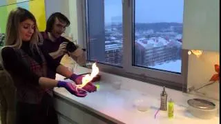 Эксперимент: как горят мыльные пузыри