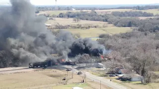 Texas train-truck wreck: Fireball erupts in Cameron, Texs after collision