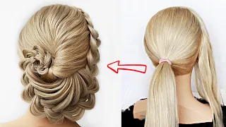 😱 SUPER EASY FLOWER Updo! 😱 Super simple & perfect for long, medium & shoulder length hair