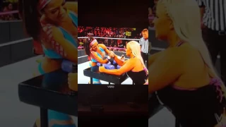 WWE Bayley vs Dana Brooke Arm Wrestling match turns ugly Quick!