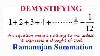 Demystifying: 1+2+3+4+...=-1/12 Proof using Ramanujan summation and Riemann zeta function