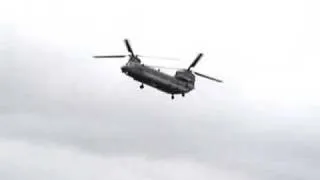 Chinook taking off backwards