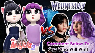 My Talking Angela 2 / Recreating Wednesday Addams And Enid Sinclair 💞/ New Update Gameplay 💖✨