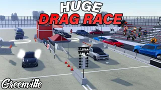 HUGE ORGANIZED GREENVILLE DRAG RACES!! || ROBLOX - Greenville