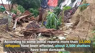 The Rohingya refugee camp is devastated by flood and heavy monsoon rain.