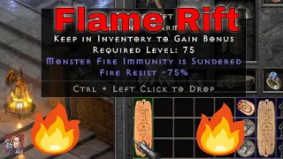 D2R Unique Items - Flame Rift (Grand Charm) 2.5 PTR Version