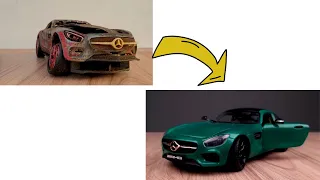 Destroyed MERCEDES benz Amg GT -  incredible restoration #shorts #youtube #shortsvideo #reel