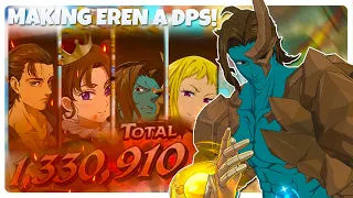 The Best Eren Team You Cant Use Right Now... DPS EREN IS REAL! | 7DS Grand Cross