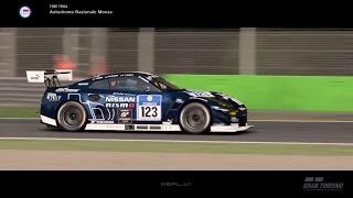 Gran Turismo SPORT - Nissan Nismo GTR GT3 replay at Monza. Spin out.