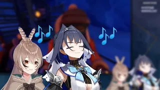Just Kronii and Mumei singing  together on their first collab