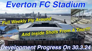 NEW Everton FC Stadium at Bramley Moore Dock. A Full FlyAround & Shots Inside Too!!