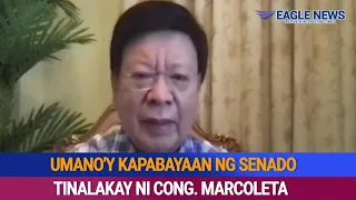 Umano'y kapabayaan ng Senado, tinalakay ni Cong. Marcoleta